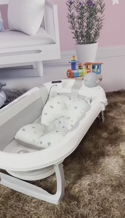 BAÑERA PLEGABLE PARA BEBÉ CON TERMÓMETRO